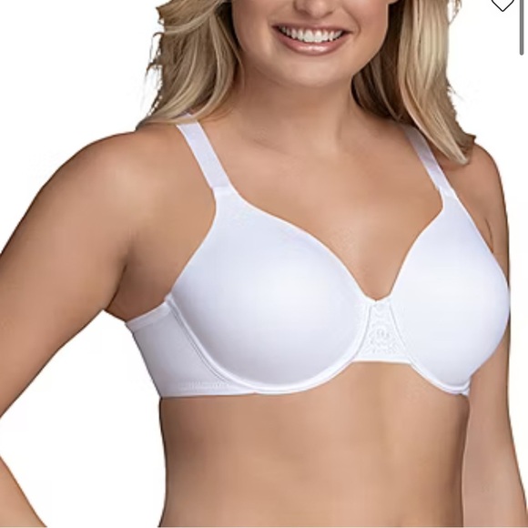 Vanity Fair Beauty Back Smoothing Full Figure Bra 42D Star White Underwire 76380 - Picture 1 of 8